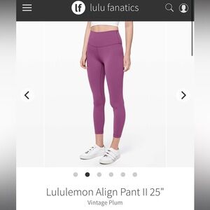 LULULEMON ALIGN 25 || VINTAGE PLUM